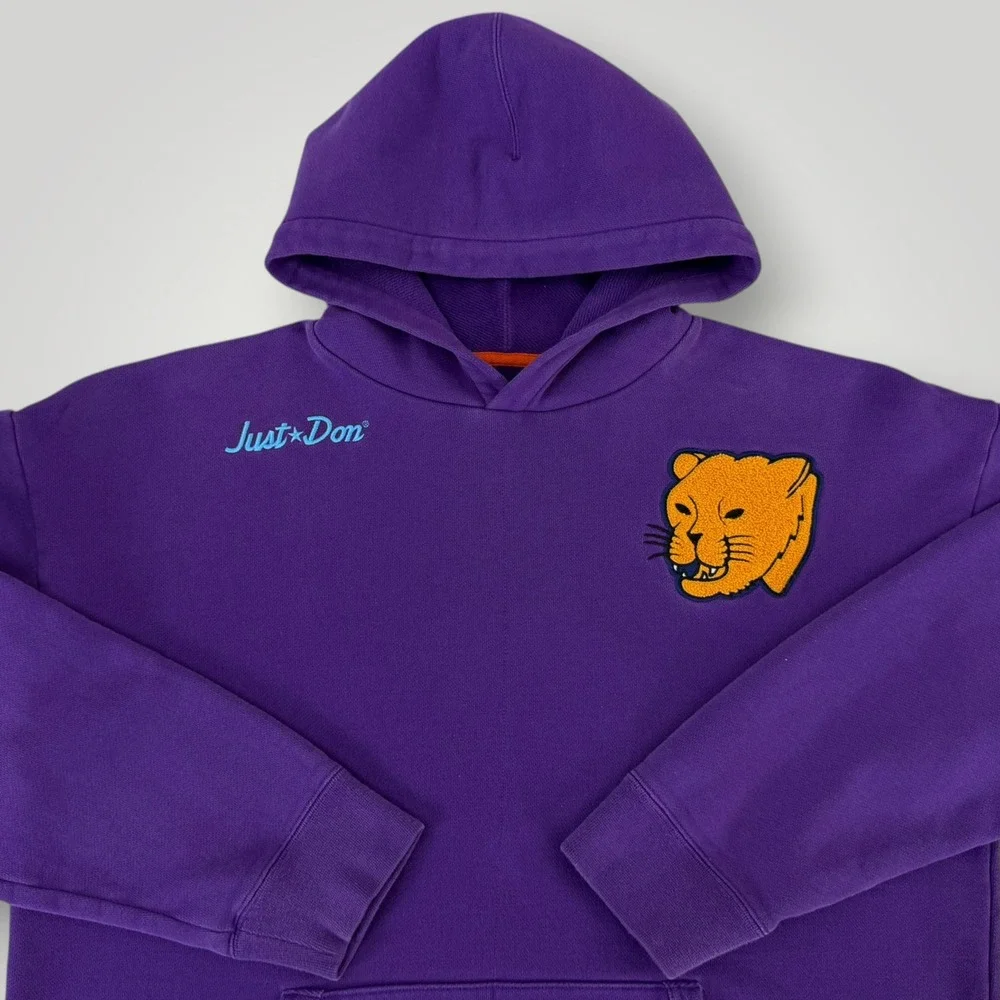 Converse x Just Don Purple Panther Basketball Hoodie Sweatshirt XL 10016957-A01